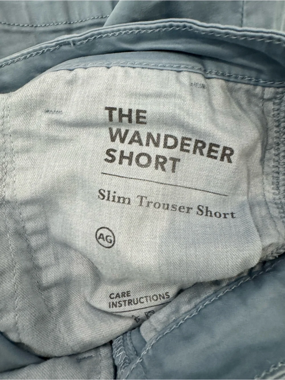 AG Adriano Goldschmied Dusty Blue Flat-Front Men's Shorts